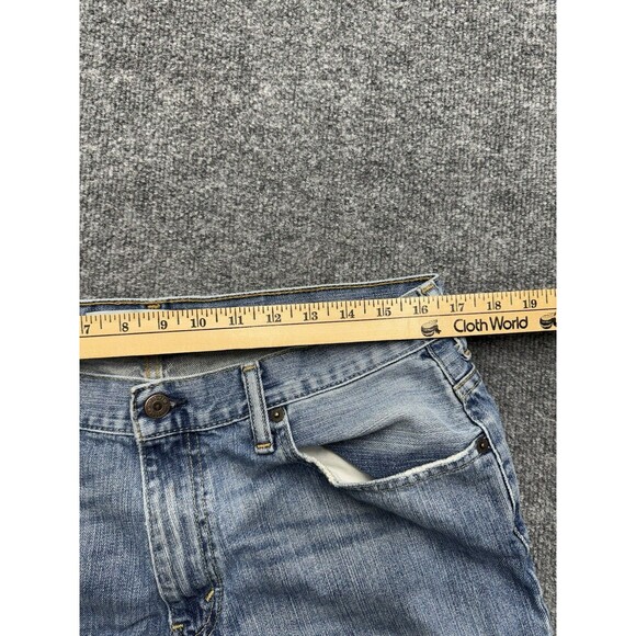 Levi's 569 Jeans Mens 34x34 (33x31) Blue Loose Straight Medium Wash Faded Grunge - Picture 6 of 9